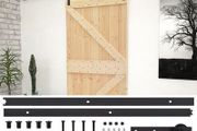 Sliding Door with Hardware Set 80x210 cm Solid Pine Wood