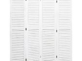 4-Panel Room Divider White 140x165 cm Wood