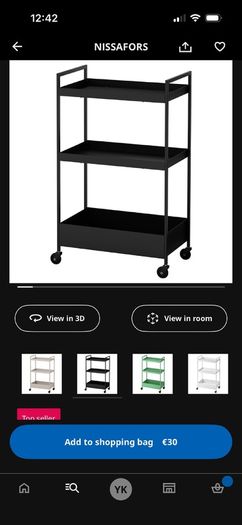 Ikea trolleys storage