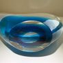Vintage Art Glass Basket Bowl - Hand Blown Image 6