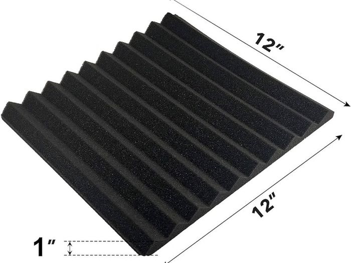 NEW SALE | RED 12 Pack Acoustic Foam Panels, 1" X 12" X 12" Studio Soundproof Wedge-Shaped