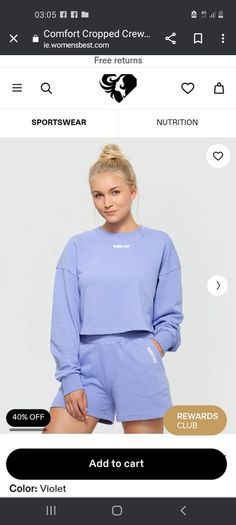 Womens best Comfort Cropped Crew Neck top