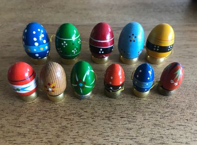 Vintage Hand Painted Wooden eggs (Not toys)
