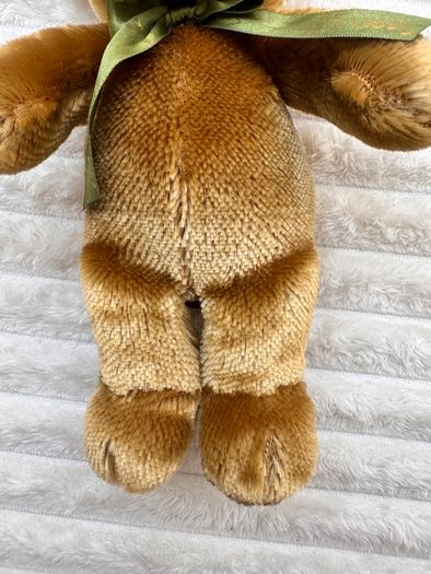 Harrods Knightsbridge Bear Green Bow Plush approx. 27 cm. Used Please see photos