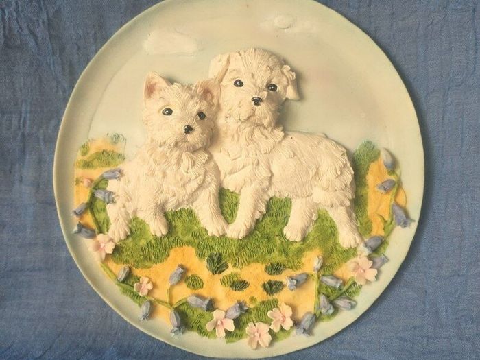 Decorative 3D dog wall plate