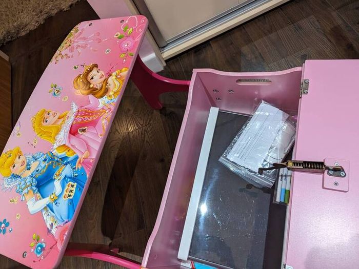 Disney princess bench/desk with storage.