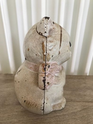 Hubley Cast Iron Kitten Vintage Bank Money Box