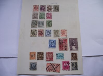 A Collection of Stamps from Belgium on loose pages