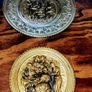 Set of 4 1960s brass wall plates Image 4