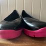 womens shoes Camper black leather pink sole size 6 Image 5