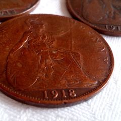 1918 Copper Pennies.