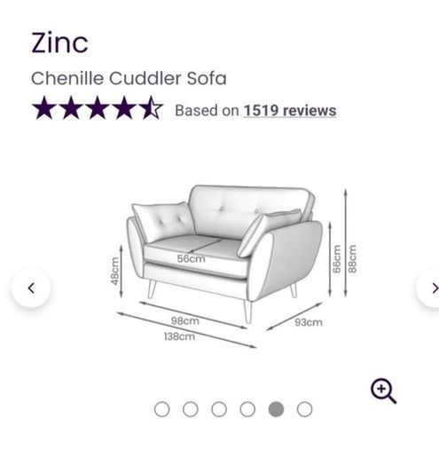 DFS Zinc French Connection Cuddler Armchair