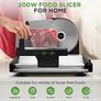 Electric Meat Slicer 200W Compact Deli and Bread Slicer with Adjustable Thickness Dial 0-15 mm, Removable Stainless Steel Blade, Countertop Food Slicer for Kitchens, Home Image 2