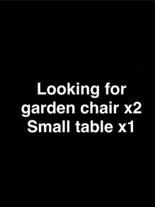 Garden chair and table