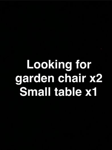 Garden chair and table