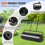 Lawn Roller, 17 Gallon Sand/Water Filled Yard Roller, Steel Sod Roller with Easy-turn Plug and U-Shaped Ergonomic Handle for Convenient Push and Pull, for Lawn, Garden, Farm, Park, Black Image 5