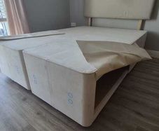 Hypnos double bed base with headboard