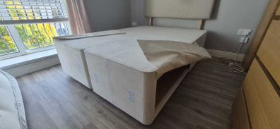 Hypnos double bed base with headboard