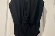 Black Chiffon Body suit BNWT