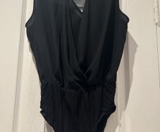 Black Chiffon Body suit BNWT