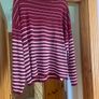 Noista x SHEIN Burgundy Striped Oversized Top Size L (UK 14 Loose Fit) Image 9