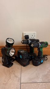 Hitachi Drill set & Torch Set & Charger