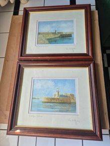 2 original signed by artist lithographs     print