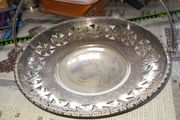 Beautiful Old Silver Plated Pierced Serving Tray with Handle , Postage Available or Collection