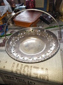 Beautiful Old Silver Plated Pierced Serving Tray with Handle , Postage Available or Collection
