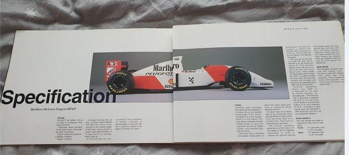 Formula One Mclaran MP4/9 Car Launch Booklet 1989