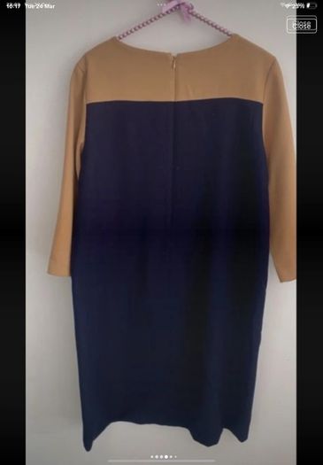 dress Bnwt gap formal workwear dress navy & tan 3/4 sleeves size 12 lined