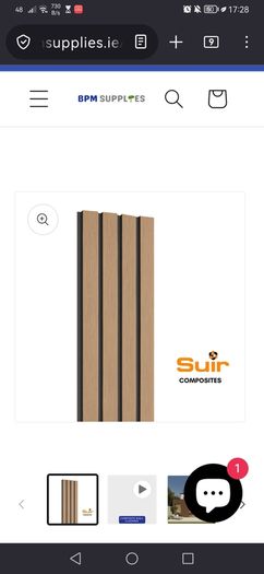 Composite Slatted Cladding Oak Black Inlet