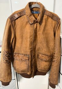 Ralph Lauren Leather AVIATOR Jacket Size L Like New