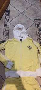 Yellow Adidas zip hoody