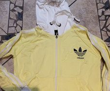 Yellow Adidas zip hoody