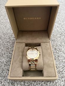 BURBERRY BU9038 Heritage Nova Check Swiss Gold 38mm women's watch