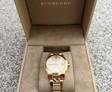 BURBERRY BU9038 Heritage Nova Check Swiss Gold 38mm women's watch