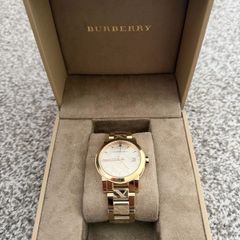 BURBERRY BU9038 Heritage Nova Check Swiss Gold 38mm women's watch