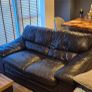 Black Leather Sofa Image 3