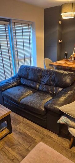 Black Leather Sofa