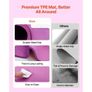 Gymnastic Bars for Kids, 63.5 kg Capacity Folding Training Kip Bar with Mat, Adjustable Height Gymnastic Horizontal Bar for Home, Training Equipment for Indoor Outdoor, Easy to Assemble, Purple Image 5