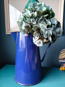 Vintage Enamel Jug/Vase