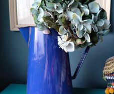 Vintage Enamel Jug/Vase