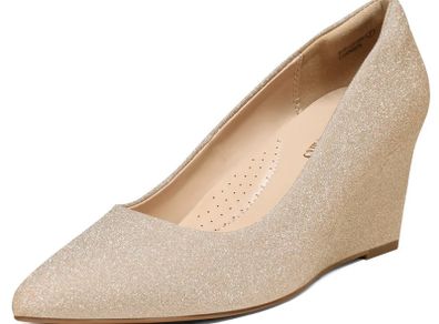 Brand new DREAM PAIRS Women s Pumps Plain Wedge Heel Shoes