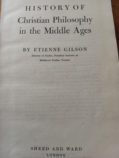 1st Ed. History Of Christian Philosophy In The Middle Ages By Etienne Gilson - 1955. Religion. Church.