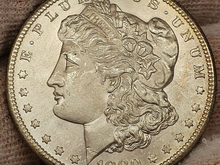 USA United States Silver 1880 S Morgan Dollar Beautiful Choice Gem BU Frosty