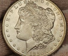 USA United States Silver 1880 S Morgan Dollar Beautiful Choice Gem BU Frosty