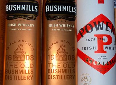 Jameson jack daniels powers bushmills paddy absolut whiskey empty boxes
