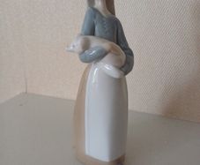 Vintage Lladro Girl with Pig