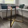 Laura James round glass dining table - gold frame Image 2